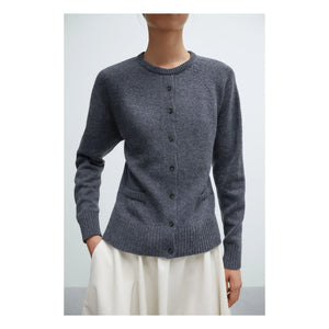 Cordera - Gri Merino Yün Halter Kazak