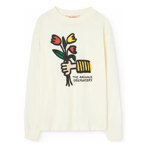 The Animals Observatory - Hunde-T-Shirt Blumen | Ecru