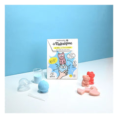 Nailmatic Kids - La Fabrique sabun ve banyo bombası seti - 1 sabun ve 1 bomba | Mavi