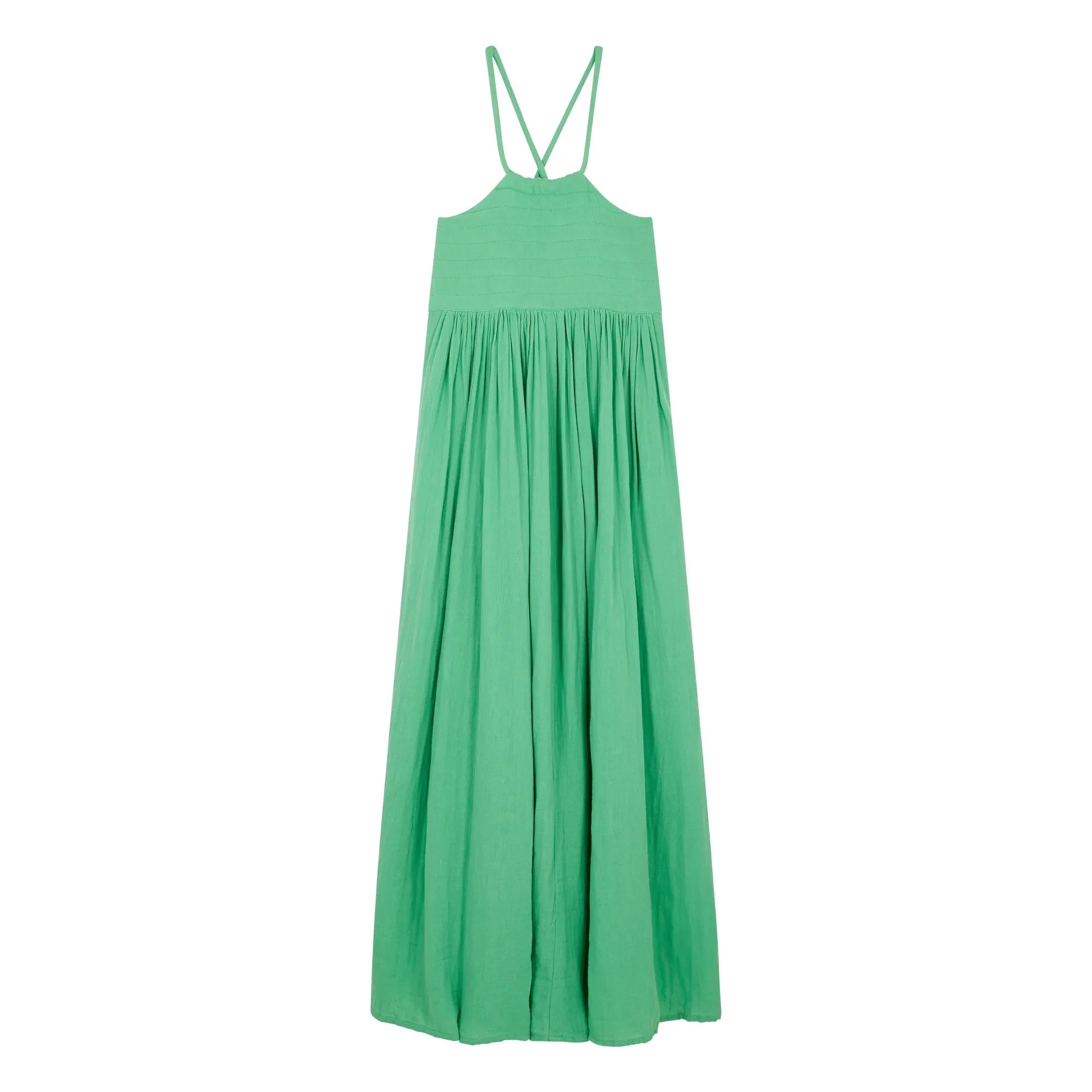 Leon & Harper - Romee organic cotton dress | Sea Green - Long Dresses