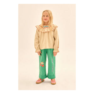 Jelly Mallow - Apple Bluse mit Rüschen | Beige
