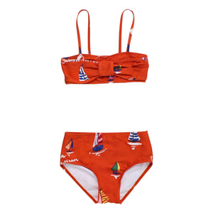 Maison Mangostan - Bow Detailed Swimsuit | Red