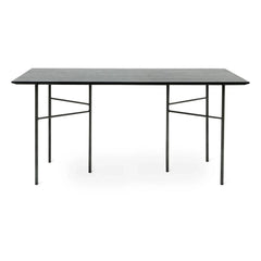 Ferm Living - Mingle Rectangular Table - FSC Wood, Metal Legs | Black