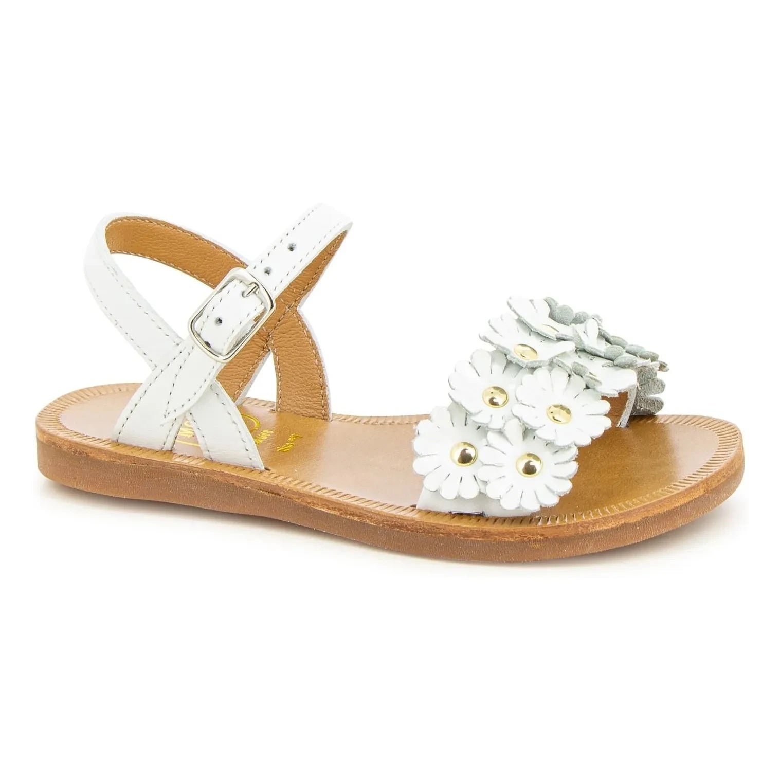 Pom d'Api - Sandalen Plagette Multi Flo | Weißer Satin
