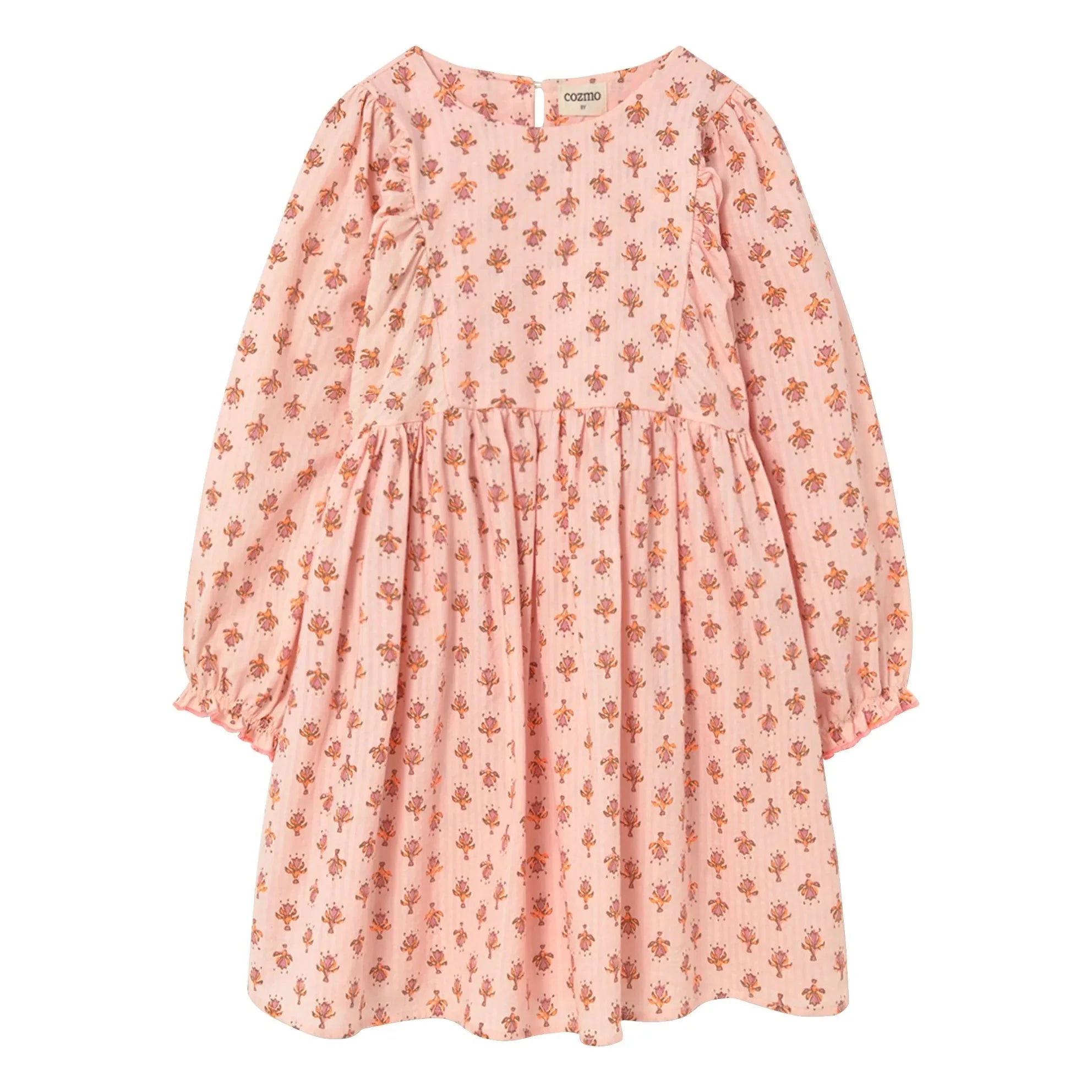 Cozmo - Alba Fleurie Bio-Baumwollkleid | Puderrosa