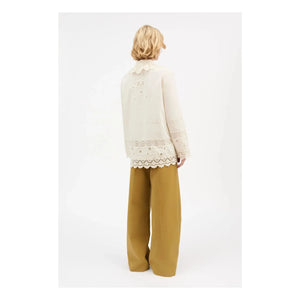 Skall Studio - Tallulah Bluz Keten ve Organik Pamuk | Ekru
