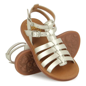 Pom d'Api - Plagette Gladiator Sandaletler | Gümüş