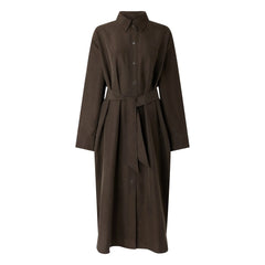 Soeur – Flora Seidenkleid | Dunkles Khaki
