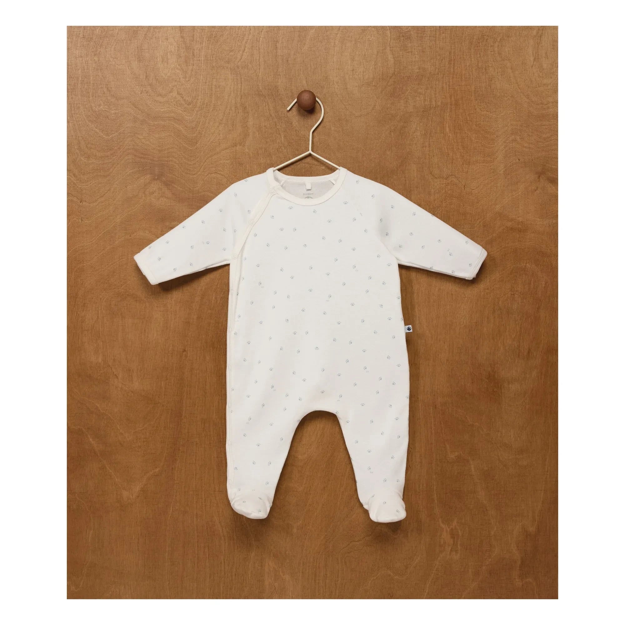 Petit Bateau – Schlafstrampler Pati aus Bio-Baumwolle | Weiß