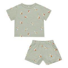 Rylee + Cru - T-Shirt and Balloon Shorts Set | Sage
