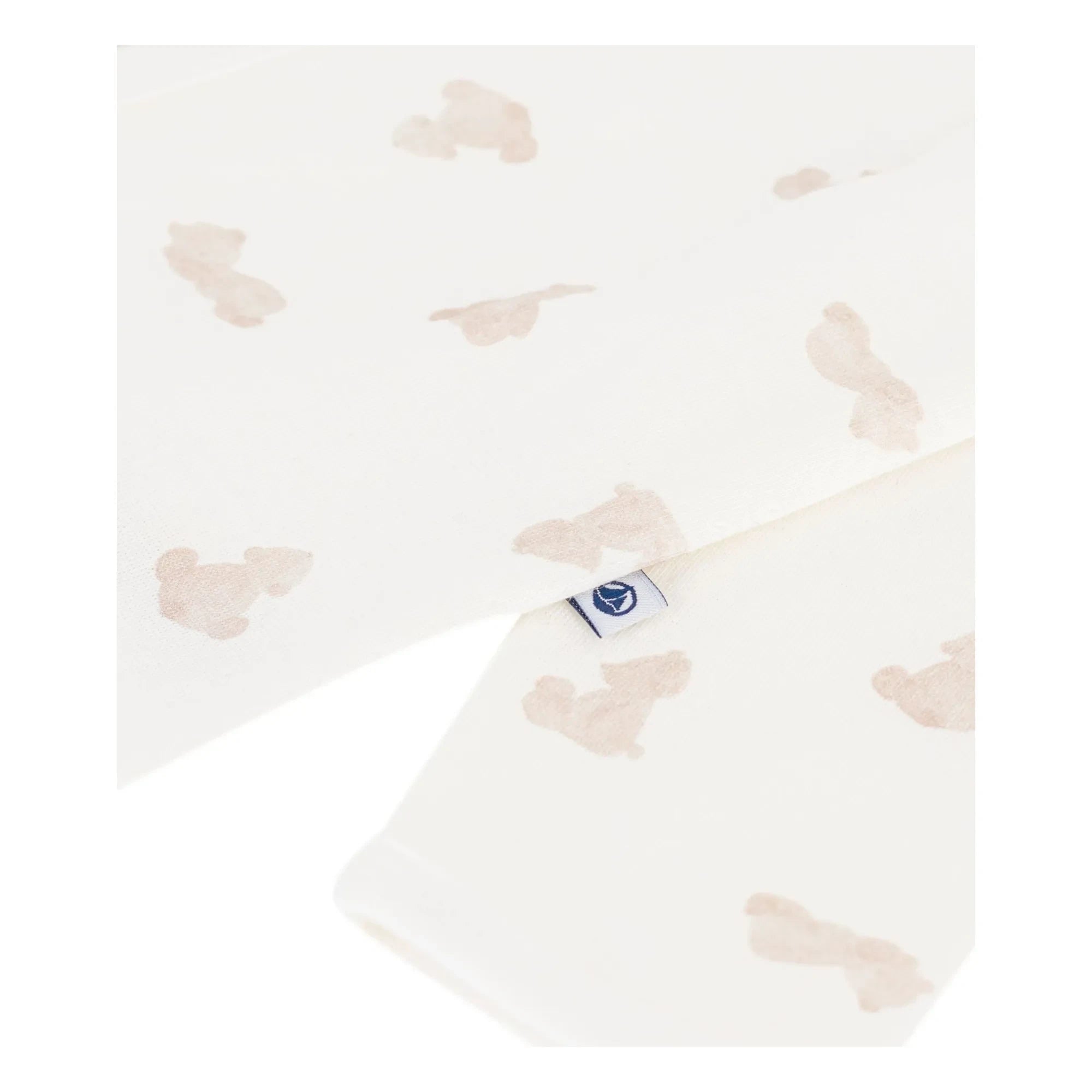 Petit Bateau - Sleep Well Teddy Bear Pijama Organik Pamuk Tubic | Beyaz