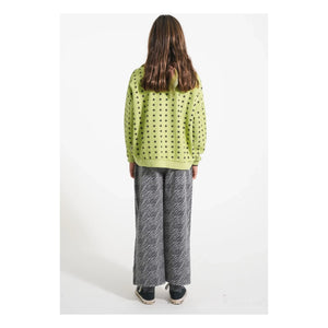 Piupiuchick - Stern-Sweatshirt aus Bio-Baumwolle mit Kordelzug | Grün