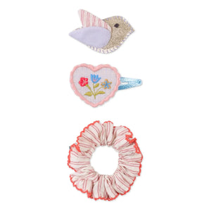Gingersnaps - Haarschleifen und Scrunchie-Set „Laurel“ | Pink