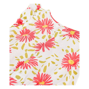 Petit Bateau - Organic Cotton Floral Pattern Crepe Romper | White
