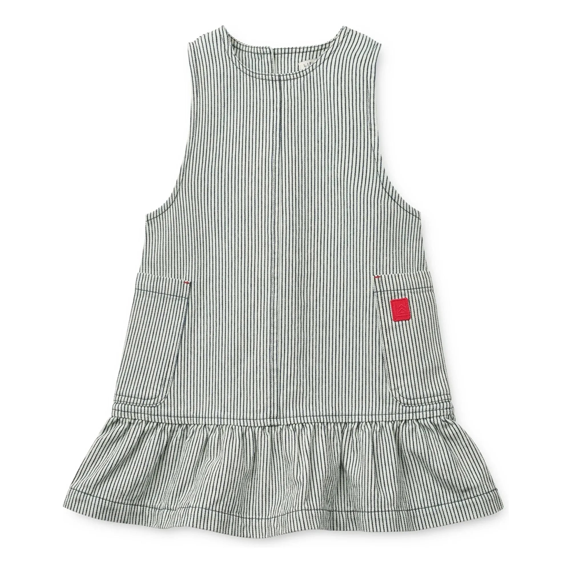 Liewood - Angelica Gestreiftes Jeanskleid | Marineblau