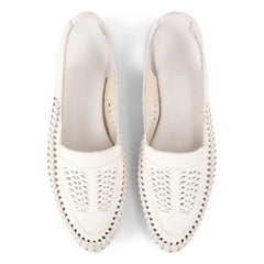 Bobo Choses - Örgü Deri Slingback | Ecru