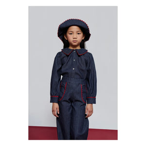 Mipounet - Jean Claudine Kragen Cecilia Bluse | Dunkelblau
