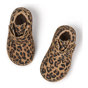 Petit Nord - Scallop Leopard Sneakers | Brown