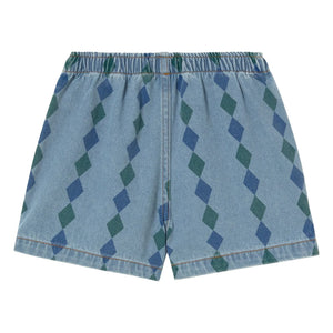 Tinycottons - Denim Losange Şort | Mavi
