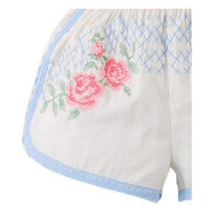 Gingersnaps - Nelly Leinen-Shorts mit Spitzendetail | Cremeweiß