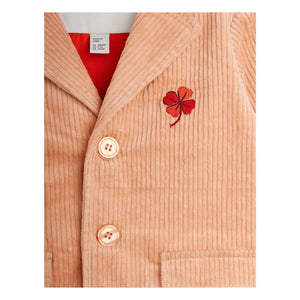 Mini Rodini - Clover Kadife Ceket | Mercan