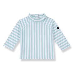 1+ in the Family - Telmo Striped UV Protective T-Shirt | Almond Green