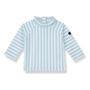 1+ in the Family - Telmo Striped UV Protective T-Shirt | Almond Green