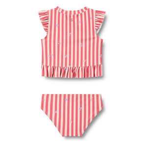 Wheat - Alma Striped Recycled Fibre Swimsuit | Red