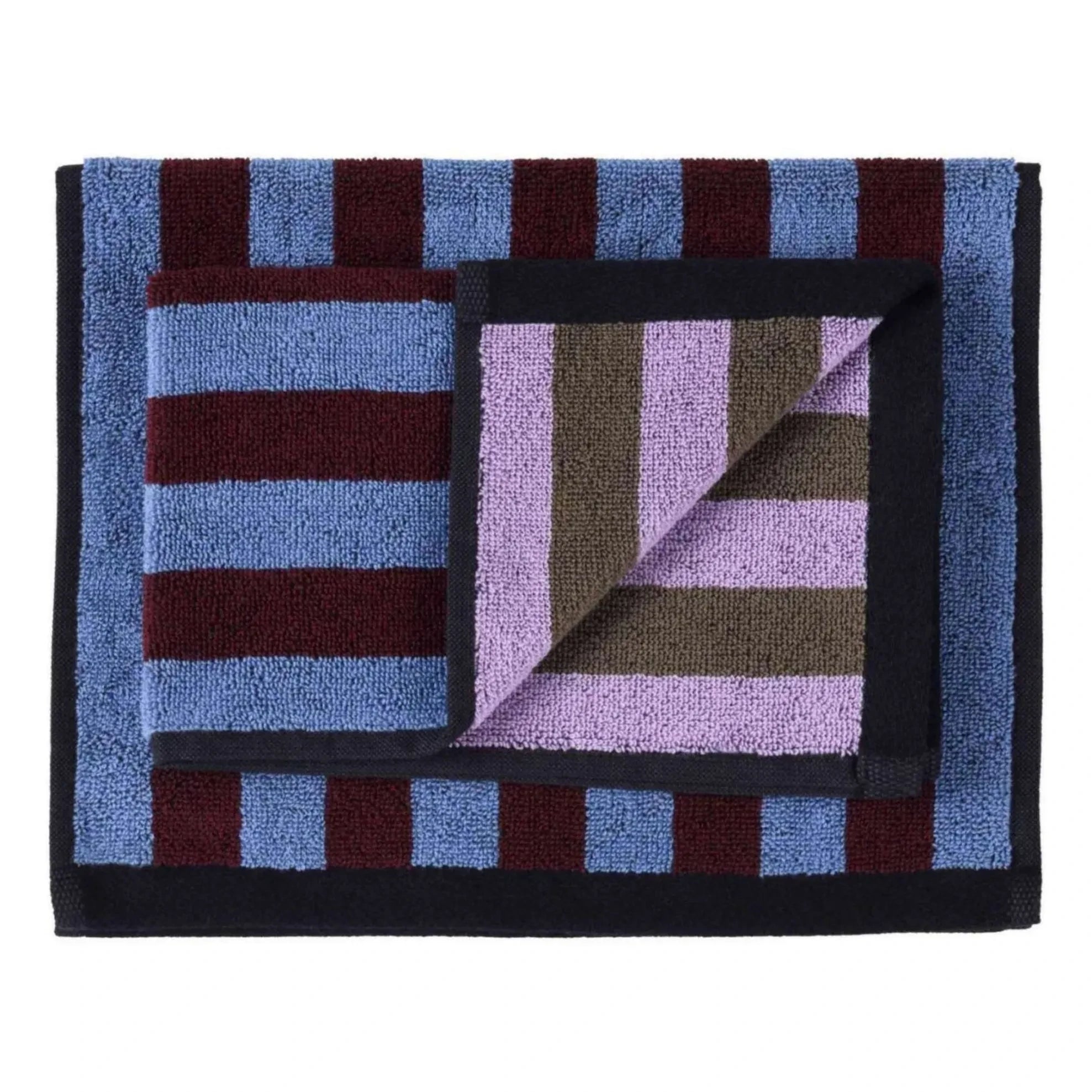 La cerise sur le gâteau - Charly pinstripe guest towels - Set of 2 | Blueberry
