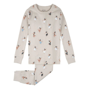 Petit Lem - Organic Cotton Ballet Pajamas | Light Green