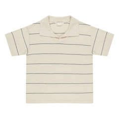 Rylee + Cru - Terry Striped Polo | Ecru