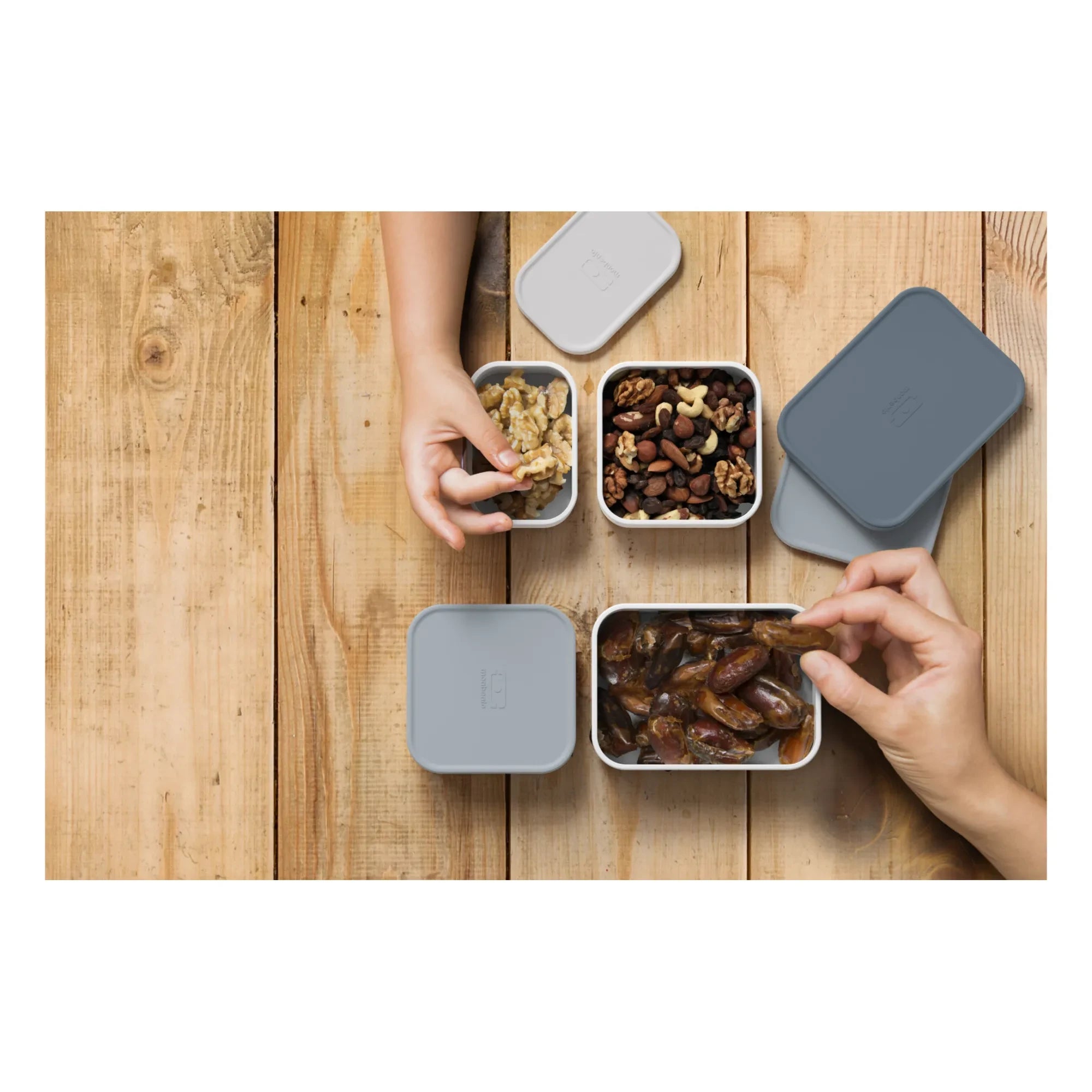 Monbento - MB Bento Multi-Compartment Boxes - 4 pcs Set | Gray