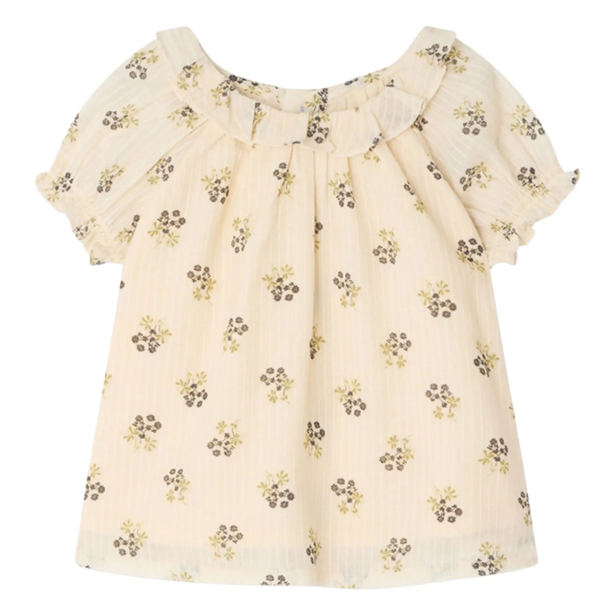 Bonpoint - Lara Fleurie Bluse aus Bio-Baumwolle | Ecru