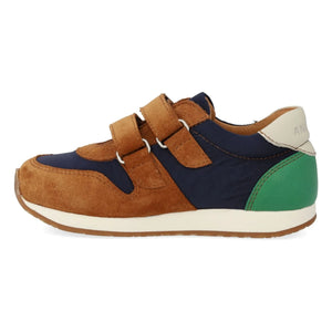 Angulus - Double Scratch Color Block Suede Sneakers | Kamel
