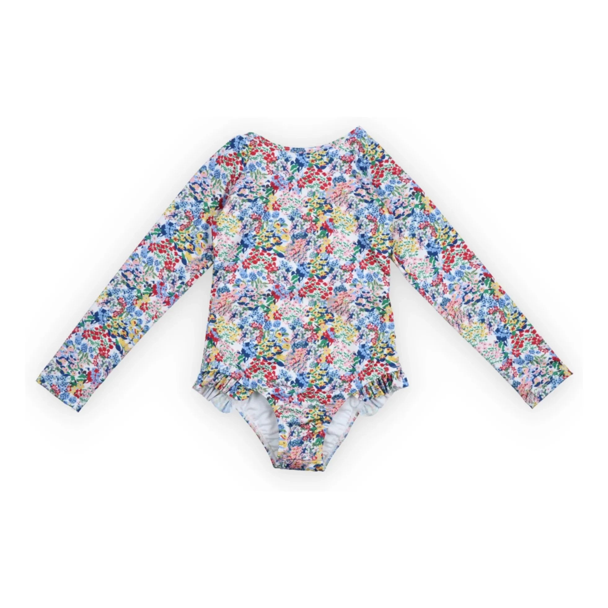 the new society - Verbena Fleuri Swimsuit Made from Recycled Fibers | Blue