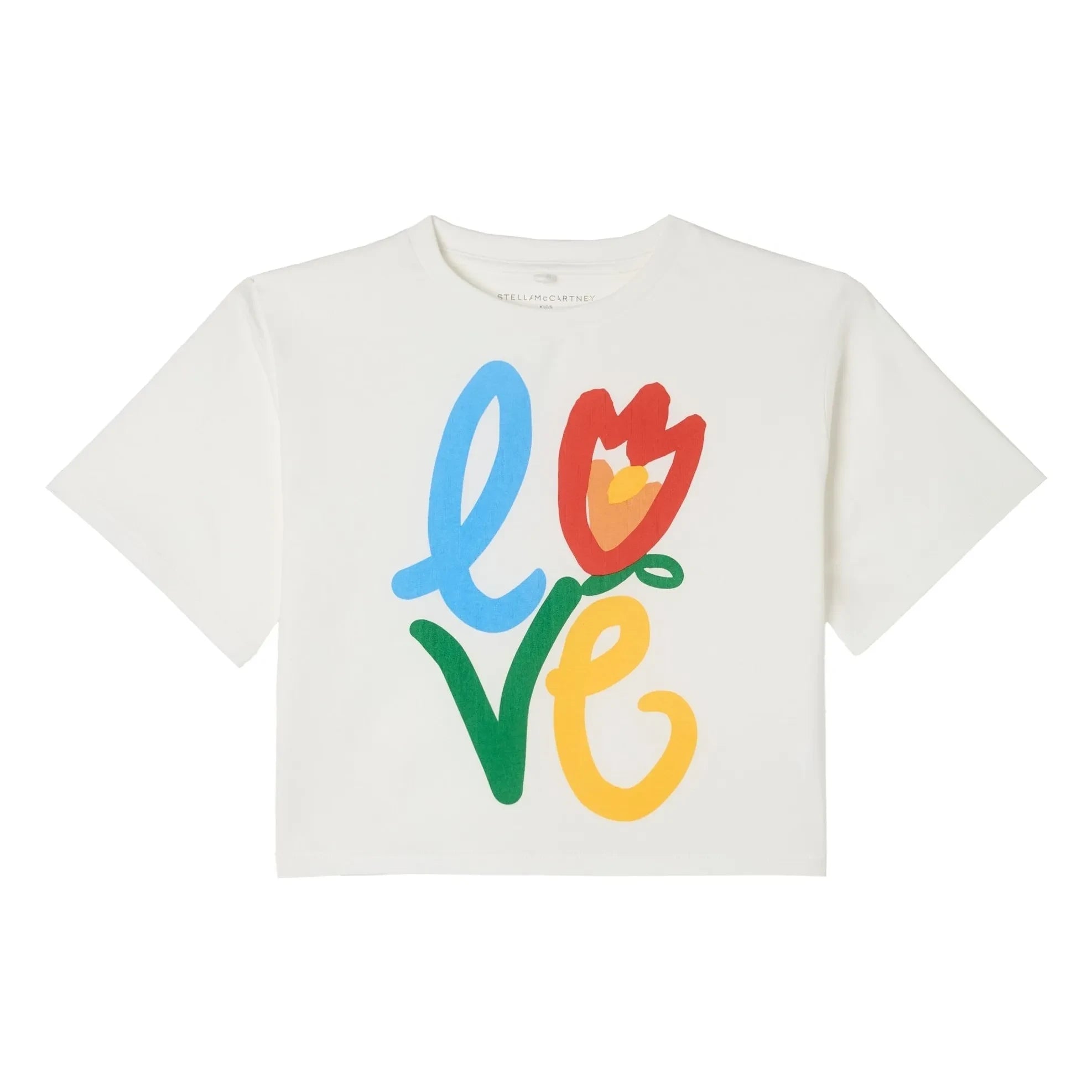 Stella McCartney Kids - Love Organic Cotton T-Shirt | Ivory