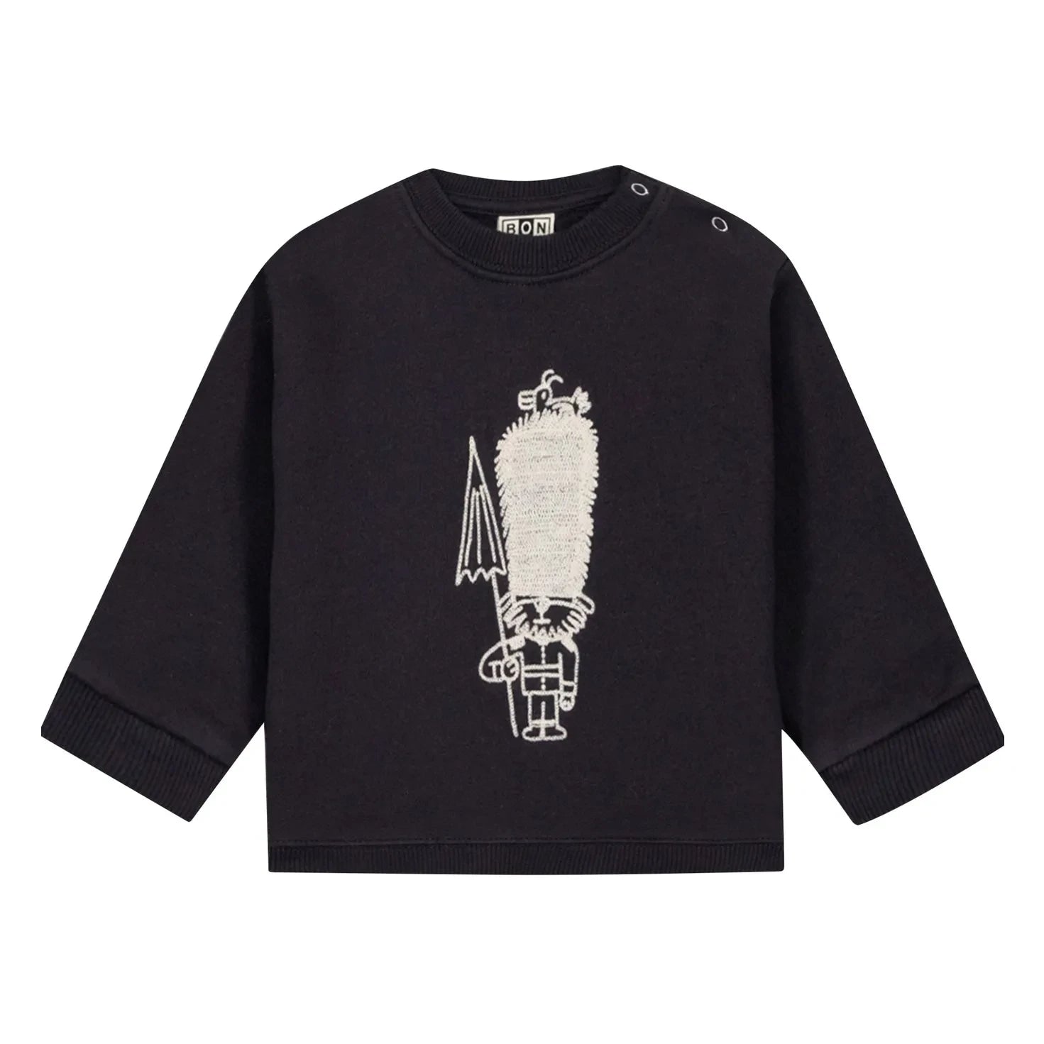 Bonton - Sweat Smily Poodle | Koyu arduvaz gri