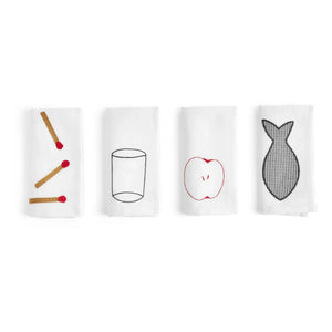 Hay - Sobremesa Peçeteler - 4'lü Set | Beyaz