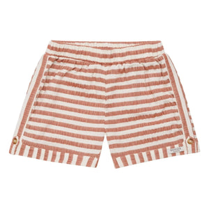 Donsje – Kaatio Gestreifte Bio-Baumwollshorts | Camel
