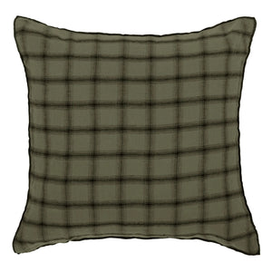 Le Monde Sauvage - Highlands Washed Leinen Kissenbezug | Khaki