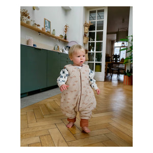 Tante Reine - Coeur Organic Cotton Footed Sleep Sack | Cream