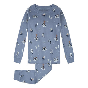 Petit Lem - Organic Cotton Winter Pajamas | Blue