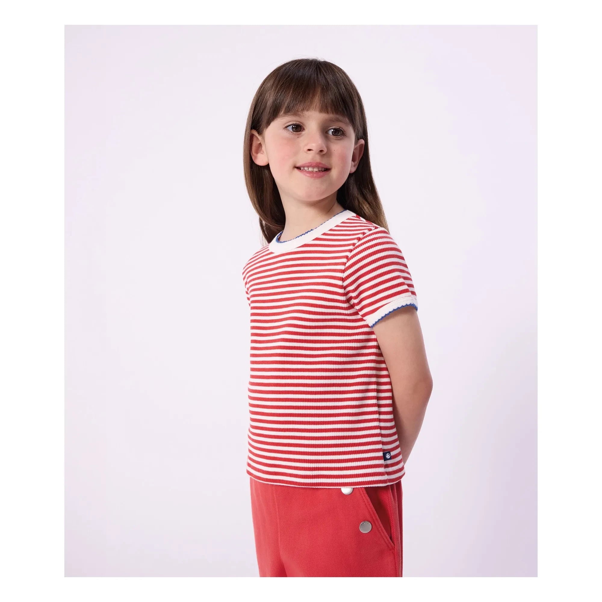 Petit Bateau - Fitilli Tişört | Kırmızı