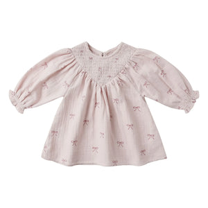 Quincy Mae - Organic Cotton Gauze Dress with Knots | Lilac