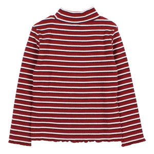 Búho - Çizgili balıkçı yaka T-shirt | Bordo