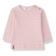 1+ in the Family - Perello Ribbed Striped T-Shirt | Powder Pink