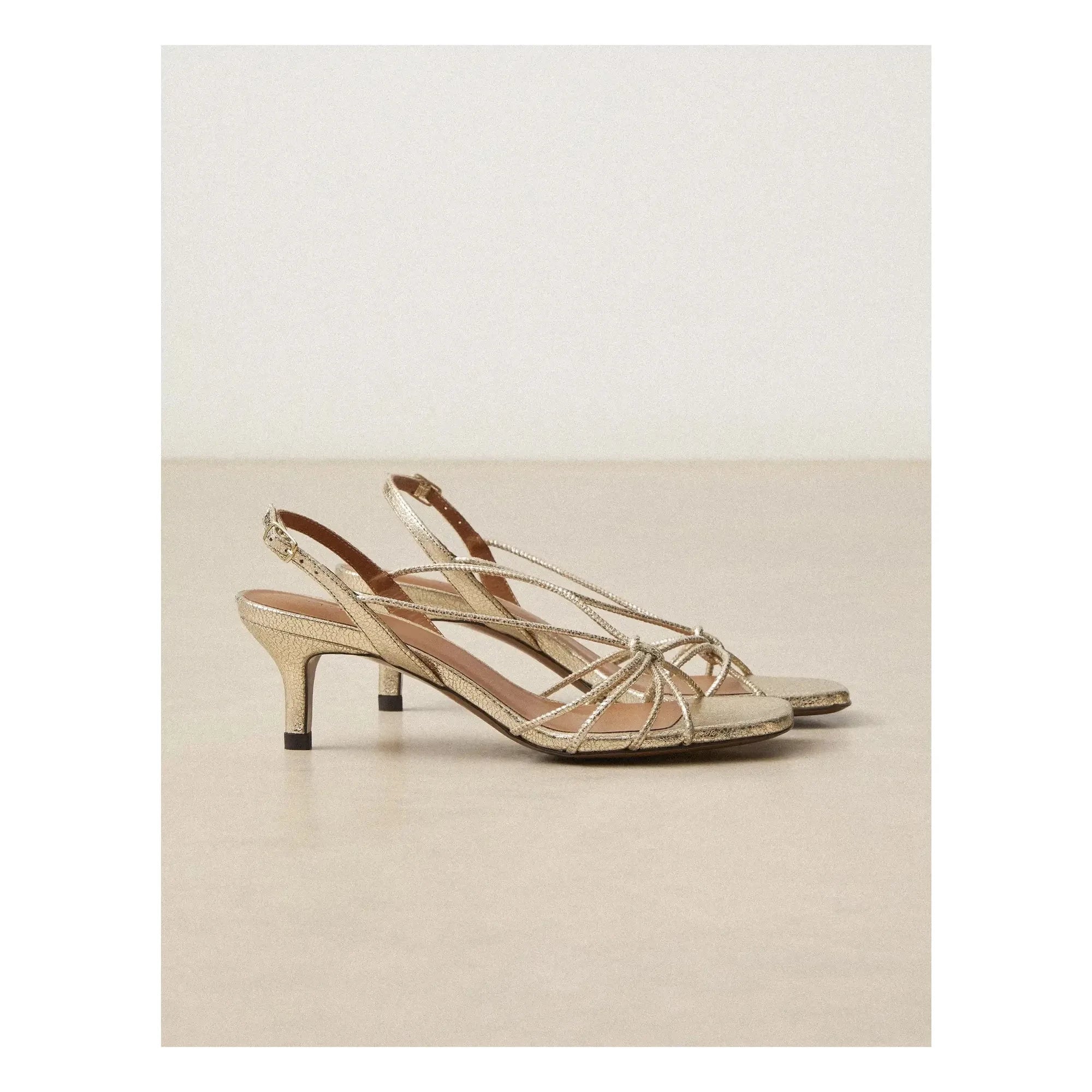 Rivecour - Sandale Nr. 470 Crackle-Leder | Silber