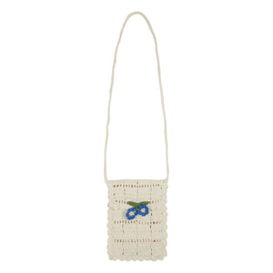Emile et Ida - Çiçek Tığ İşi Omuz Çantası | Krem