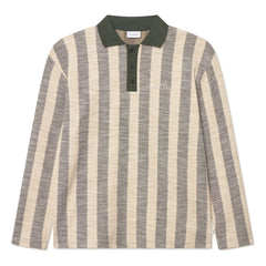Les Deux - Polo aus Jacquard-Jersey Bowie | Dunkles Khaki