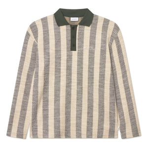 Les Deux - Polo aus Jacquard-Jersey Bowie | Dunkles Khaki